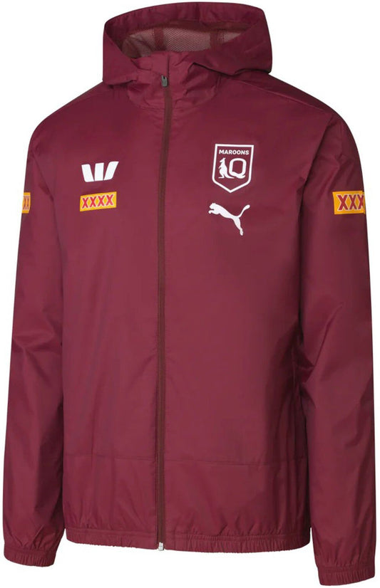 QLD Maroons 2026 State of Origin Mens Wet Weather Rain Jacket