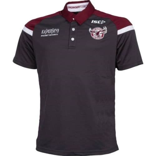Manly Sea Eagles Mens Carbon Media Polo Shirt
