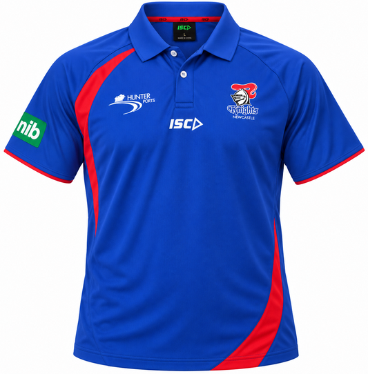 Newcastle Knights NRL Mens Players Polo Shirt - Size 4XL
