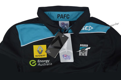 Port Adelaide Power AFL Black Performance Polo Shirt