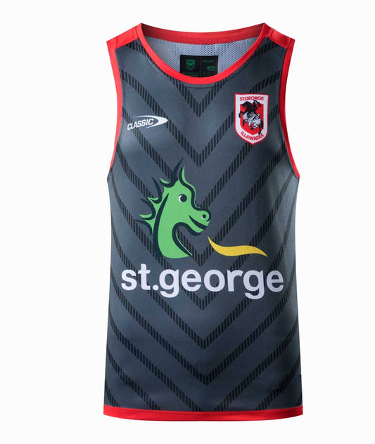 St George Dragons NRL Mens Grey Training Singlet