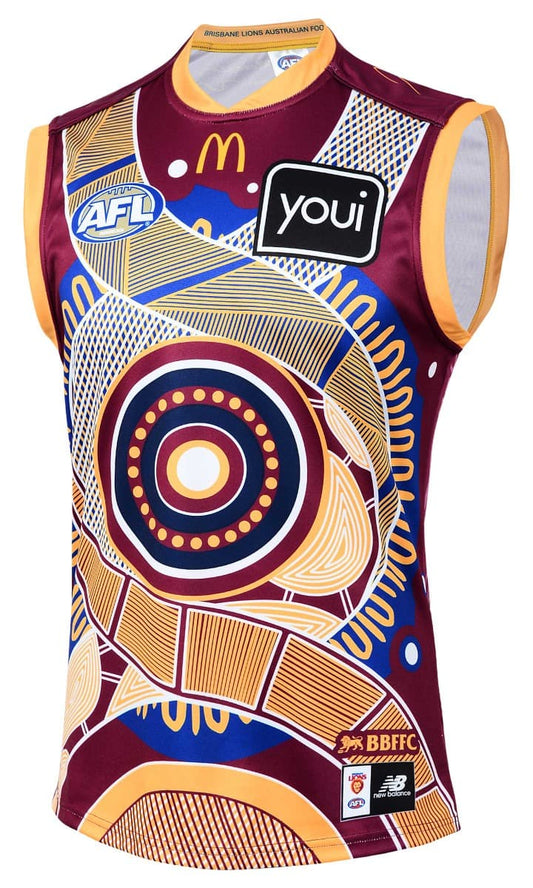 Brisbane Lions 2025 AFL Mens Indigenous Home Guernsey