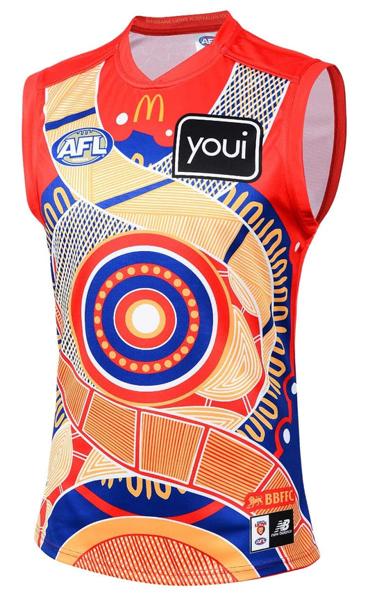 Brisbane Lions 2025 AFL Mens Indigenous Away Guernsey