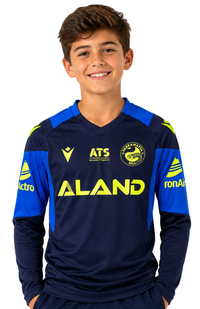 Parramatta Eels NRL Kids Long Sleeve Navy Training Shirt