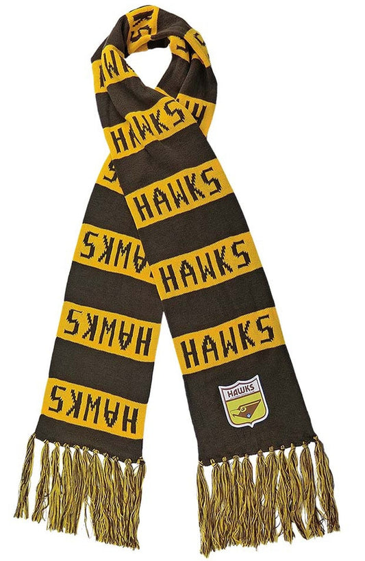 Hawthorn Hawks 2026 AFL Mens Heritage Bar Scarf