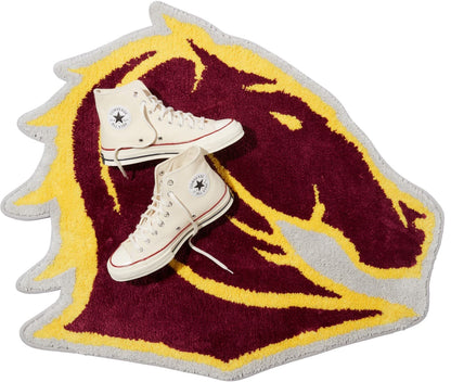 Brisbane Broncos NRL Team Logo Floor Rug