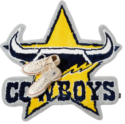 North Queensland Cowboys NRL Team Logo Floor Rug