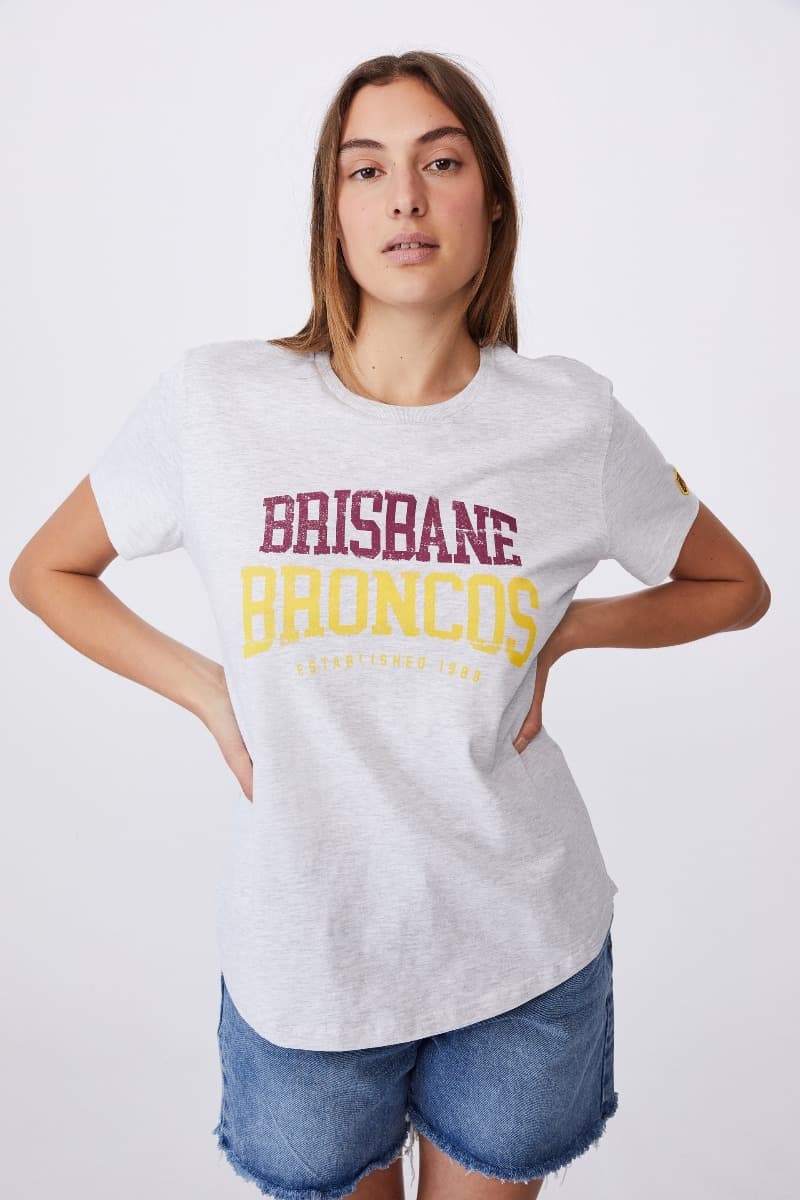 Brisbane Broncos NRL Ladies College Block Shirt