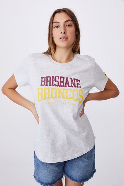 Brisbane Broncos NRL Ladies College Block Shirt
