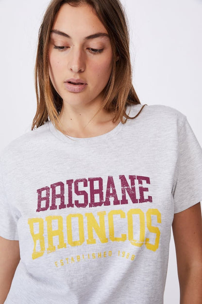 Brisbane Broncos NRL Ladies College Block Shirt