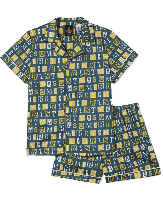Parramatta Eels NRL Mens Cotton On Adults Christmas PJ Set