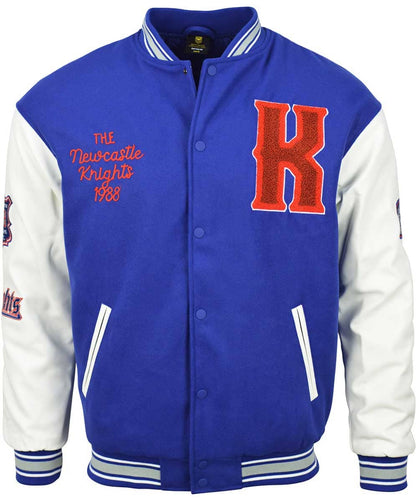 Newcastle Knights NRL Mens Varsity Jacket ***OVERSIZE PRODUCT***