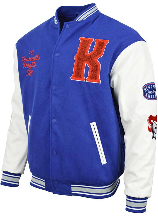 Newcastle Knights NRL Mens Varsity Jacket ***OVERSIZE PRODUCT***