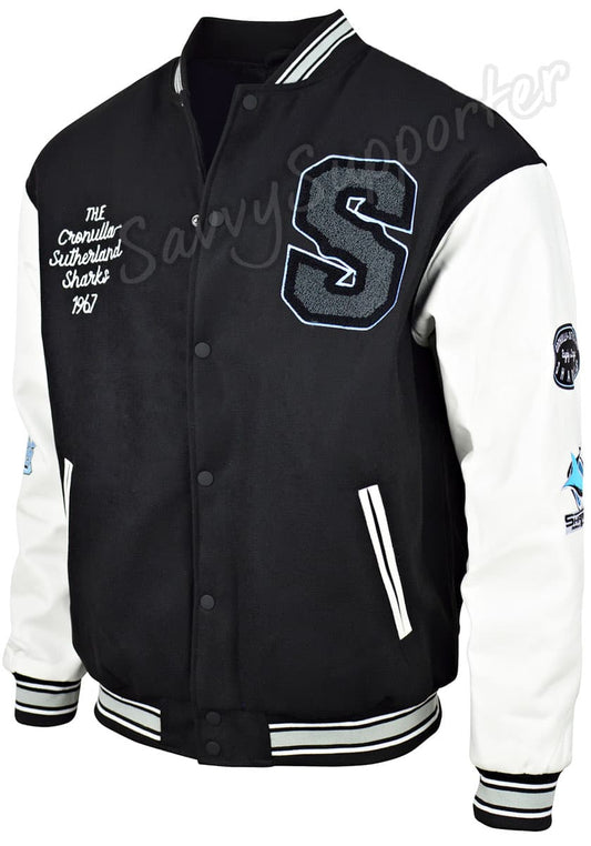 Cronulla Sharks NRL Mens Varsity Jacket ***OVERSIZE PRODUCT***