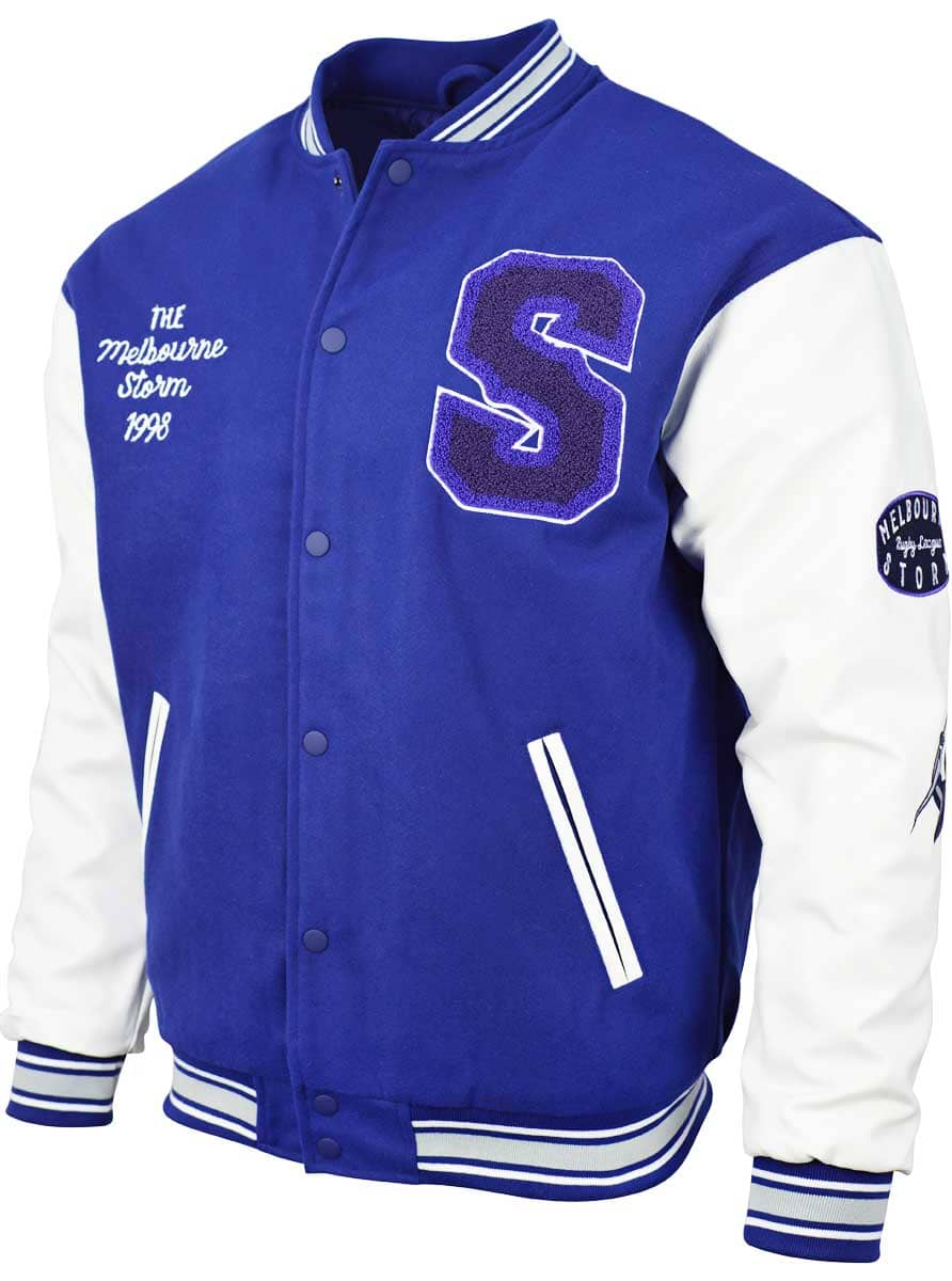 Melbourne Storm NRL Mens Varsity Jacket ***OVERSIZE PRODUCT***