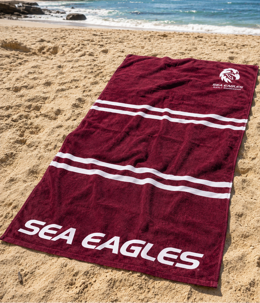 Manly Sea Eagles NRL Jersey 'Mega' Beach Towel