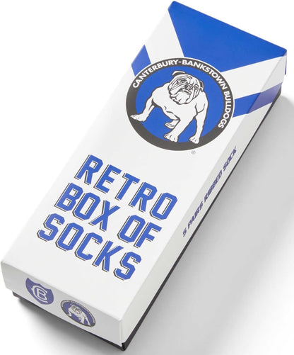 Canterbury Bulldogs 2025 NRL Retro 5 Pack Box Socks