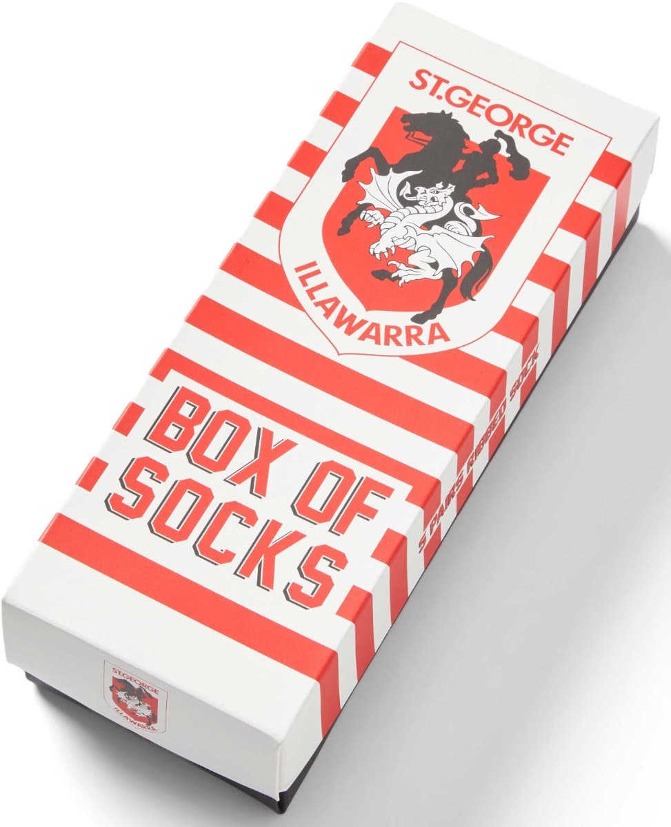 St George Dragons 2025 NRL Retro 5 Pack Box Socks