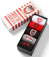 St George Dragons 2025 NRL Retro 5 Pack Box Socks