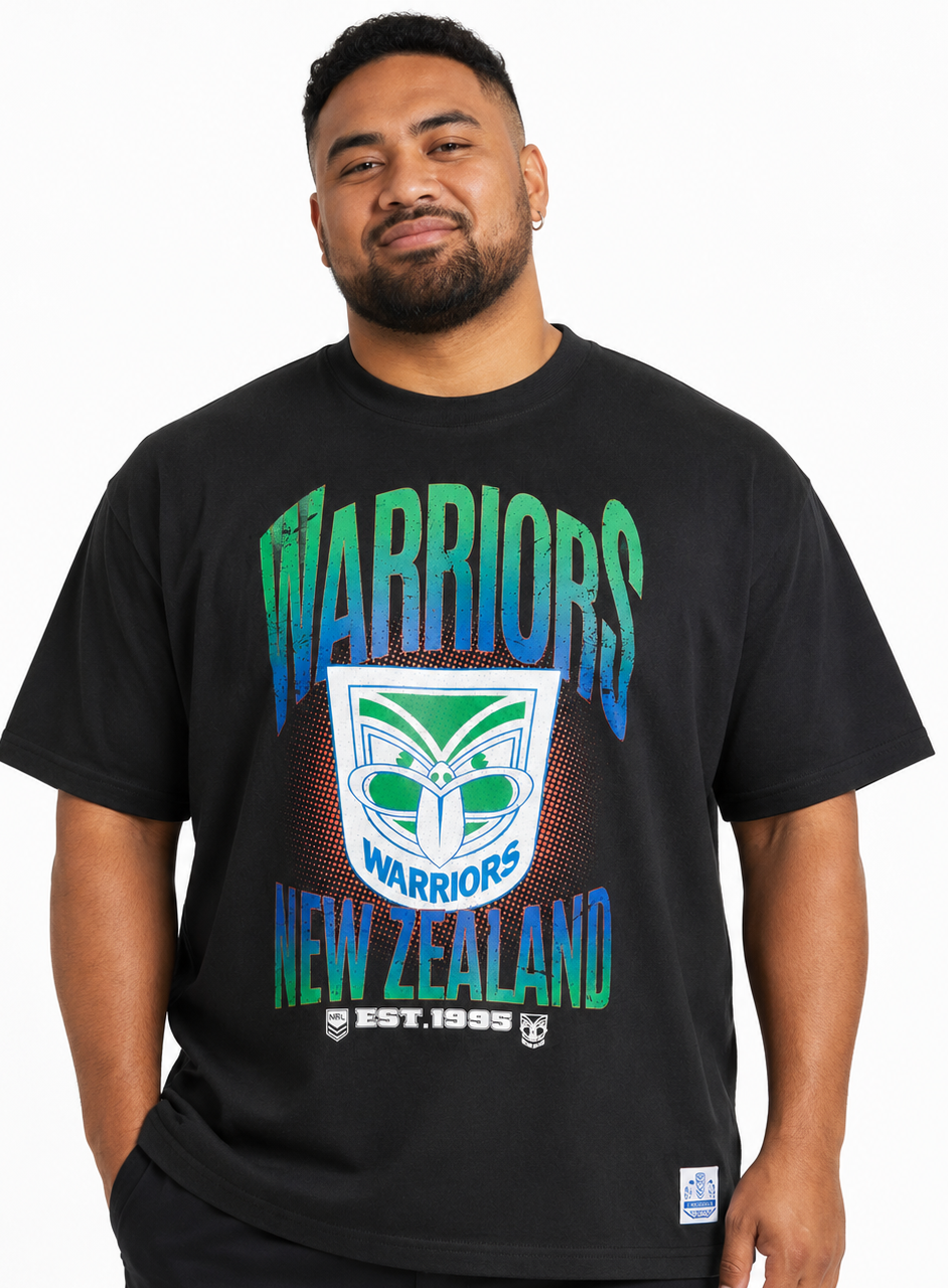 New Zealand Warriors NRL Mens Boxy Fit Graphic Shirt