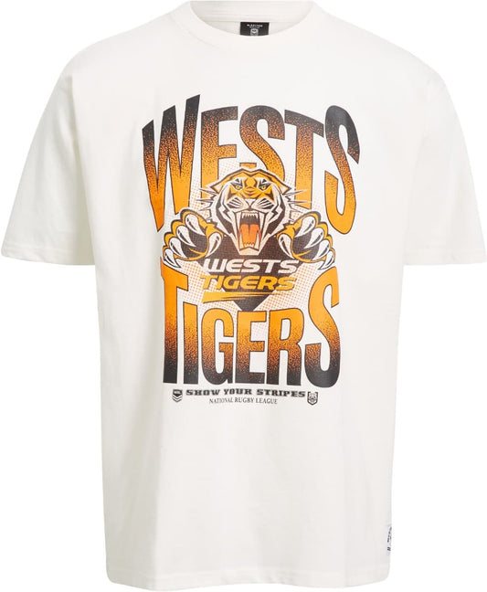 Wests Tigers 2025 NRL Mens Boxy Fit Graphic Shirt