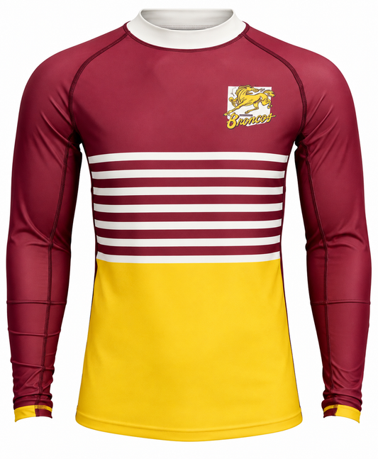 Brisbane Broncos 2025 NRL Mens Swim Rashie