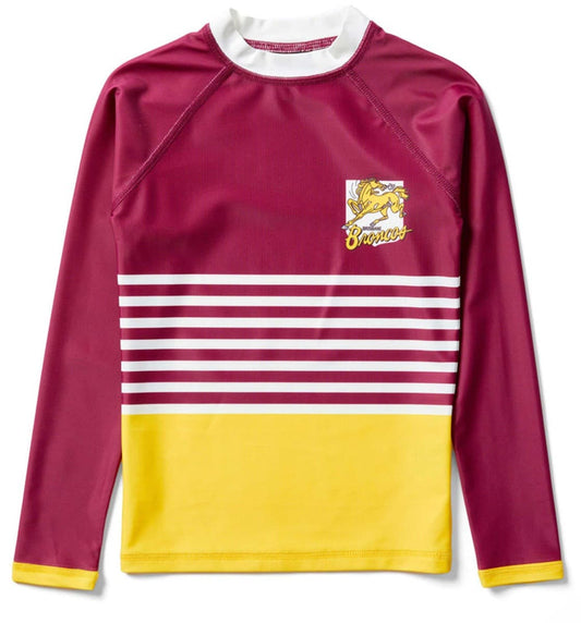 Brisbane Broncos 2025 NRL Kids Swim Rashie