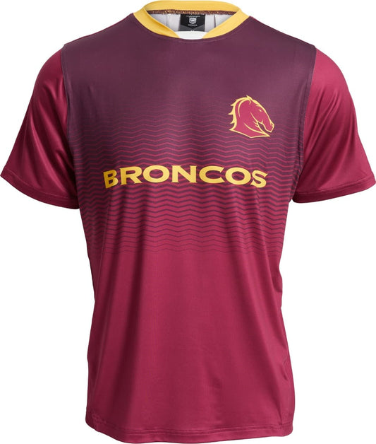 Brisbane Broncos 2025 NRL Mens Tech Shirt