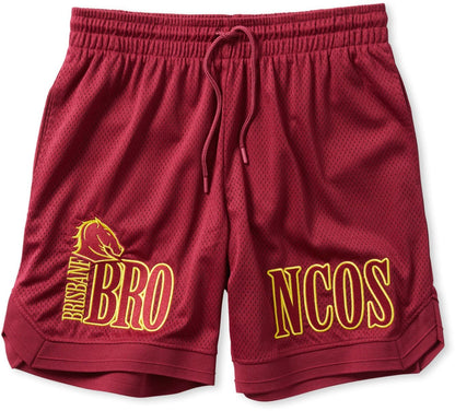 Brisbane Broncos 2025 NRL Mens Basketball Shorts