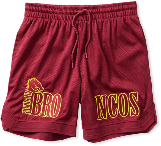 Brisbane Broncos 2025 NRL Mens Basketball Shorts