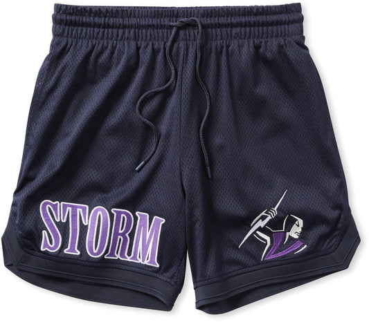 Melbourne Storm 2025 NRL Mens Basketball Shorts