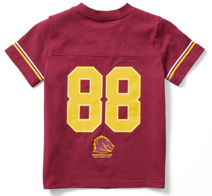 Brisbane Broncos 2025 NRL Kids Gridiron Shirt