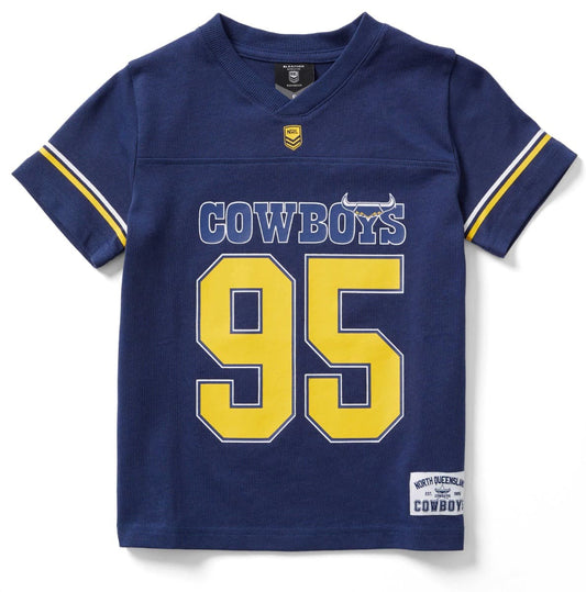 North Queensland Cowboys 2025 NRL Kids Gridiron Shirt