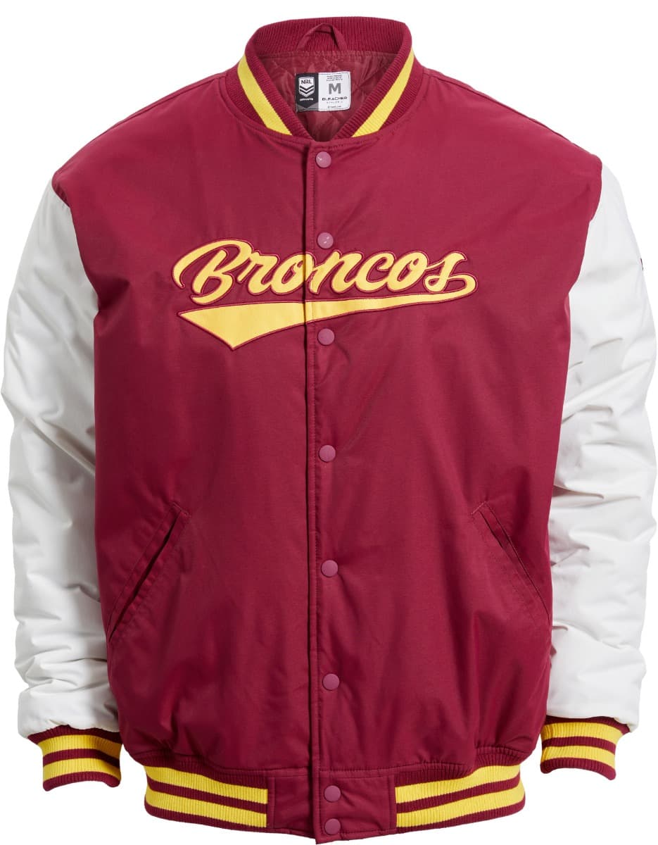 Brisbane Broncos 2025 NRL Mens Varsity Jacket