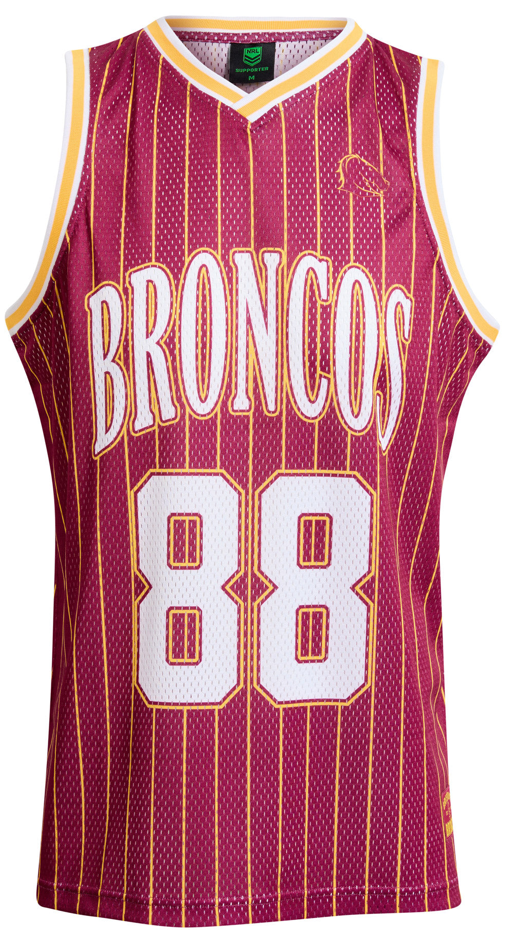 Brisbane Broncos 2026 NRL COAR Mens Basketball Singlet
