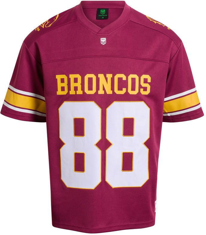 Brisbane Broncos 2026 NRL Mens Gridiron Mesh Jersey
