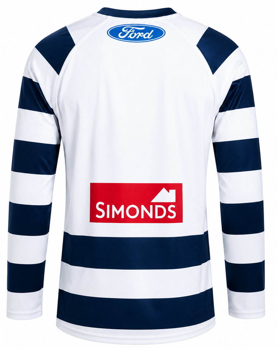 Geelong Cats 2026 AFL Mens Long Sleeve Home Guernsey