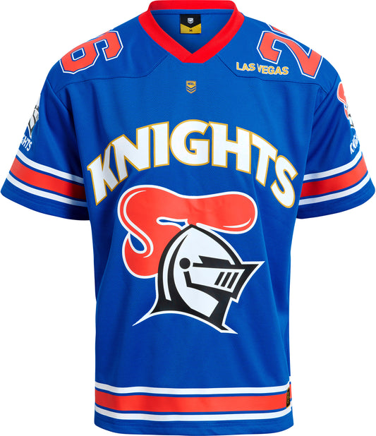 Newcastle Knights 2026 NRL Mens Las Vegas Grid Iron Jersey