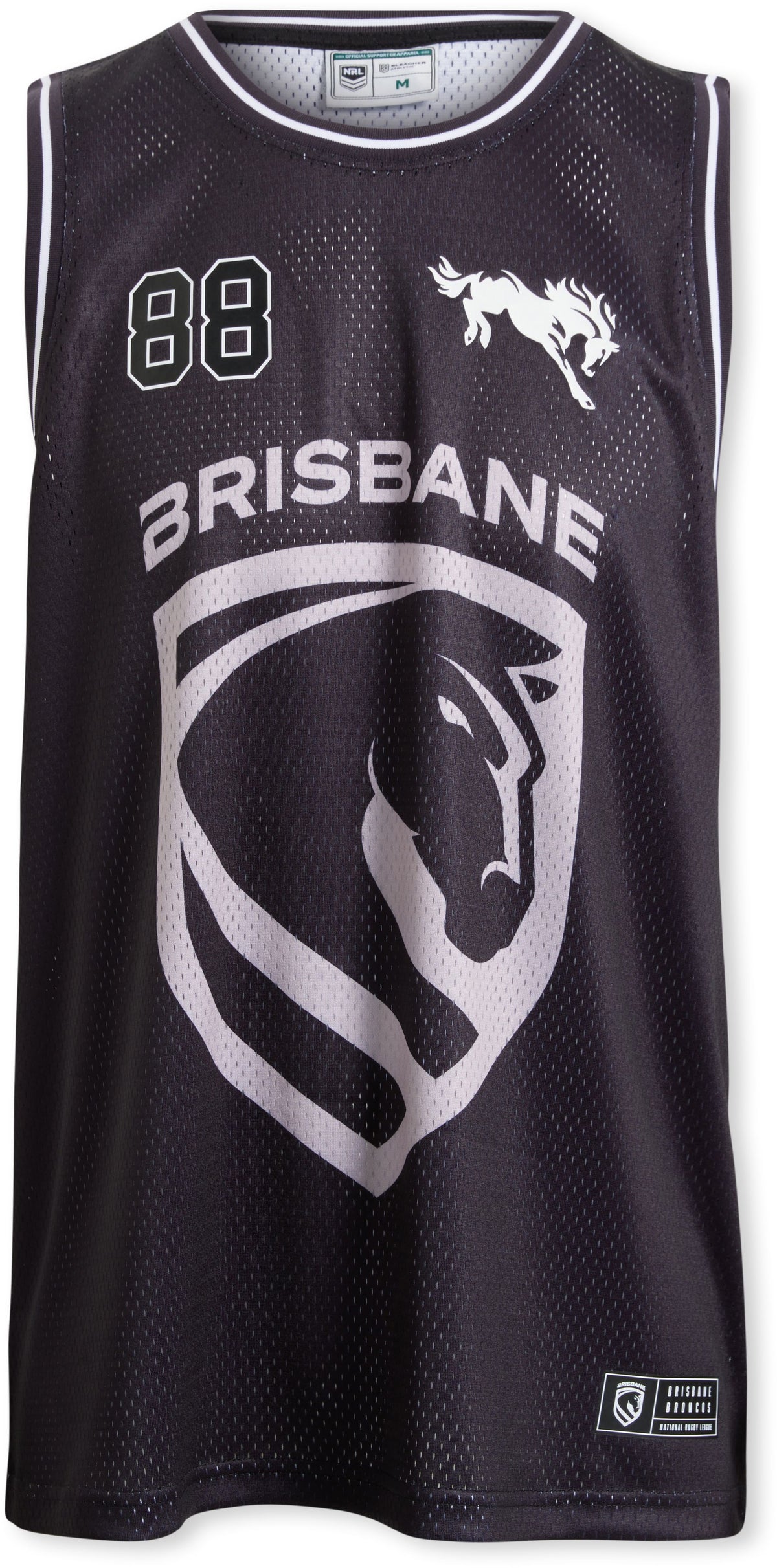 Brisbane Broncos 2027 NRL Mens Camo Basketball Singlet