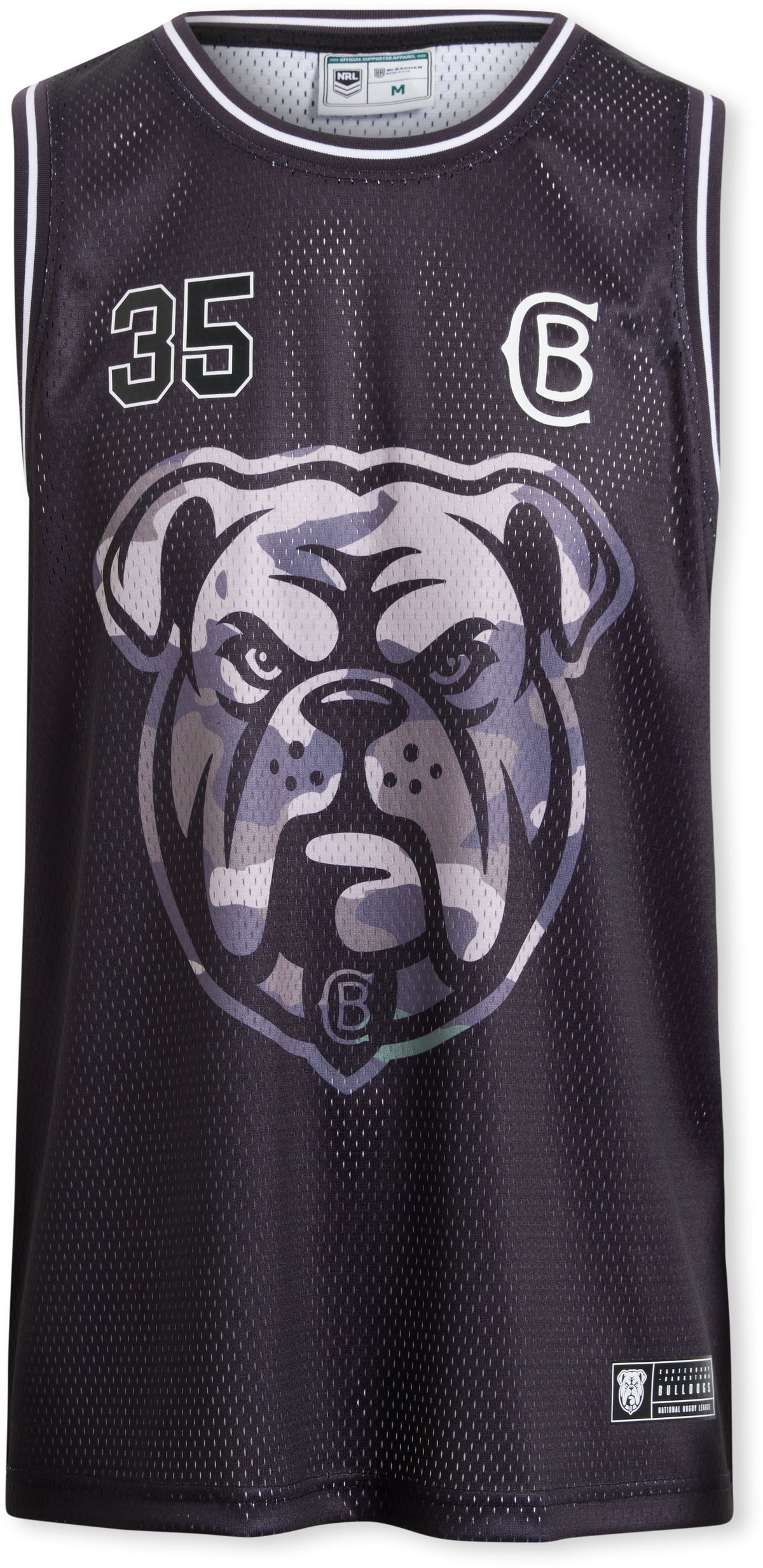 Canterbury Bulldogs 2027 NRL Mens Camo Basketball Singlet