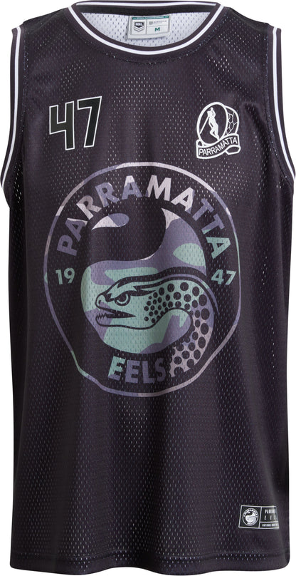 Parramatta Eels 2027 NRL Mens Camo Basketball Singlet