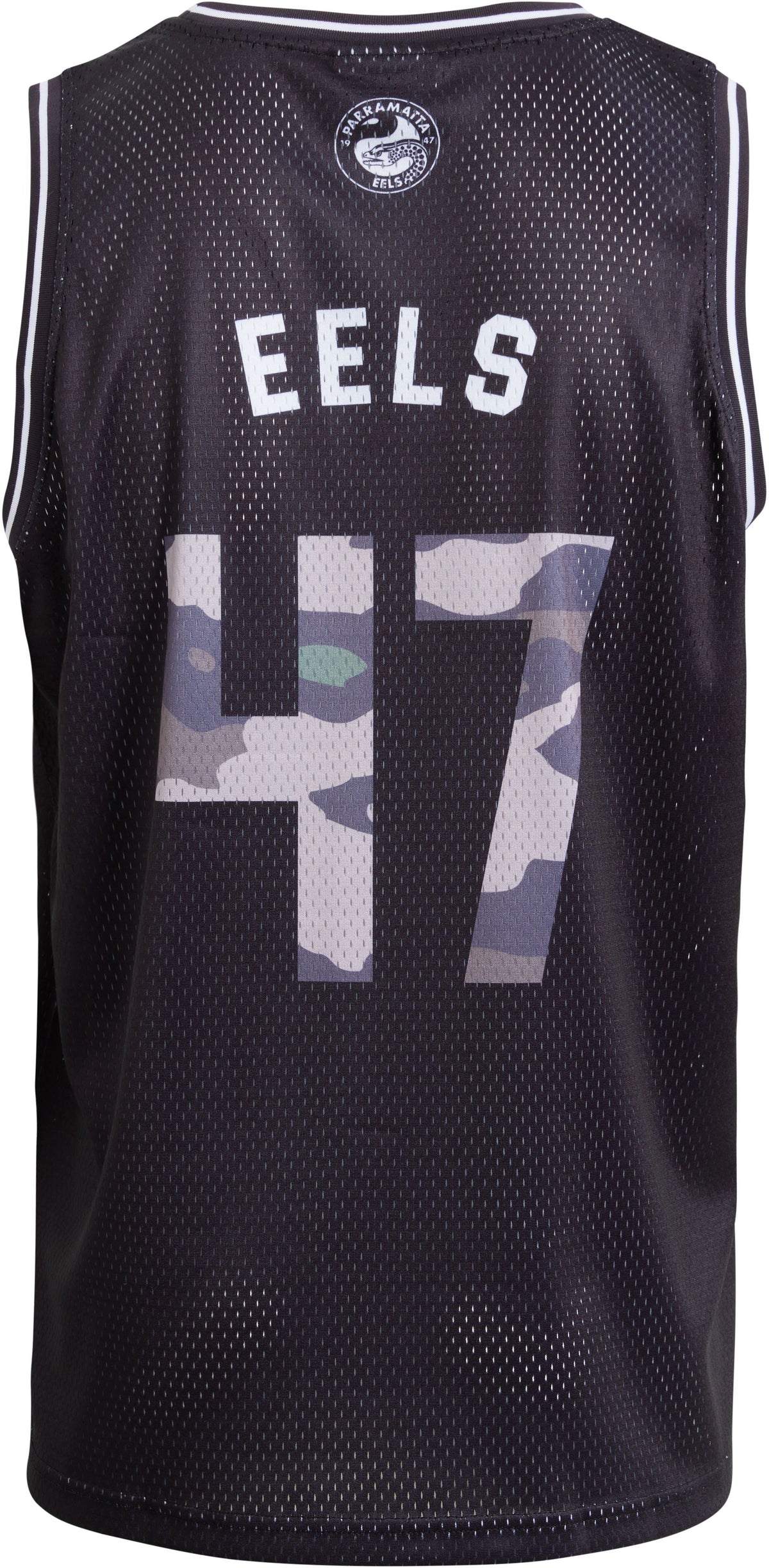 Parramatta Eels 2027 NRL Mens Camo Basketball Singlet