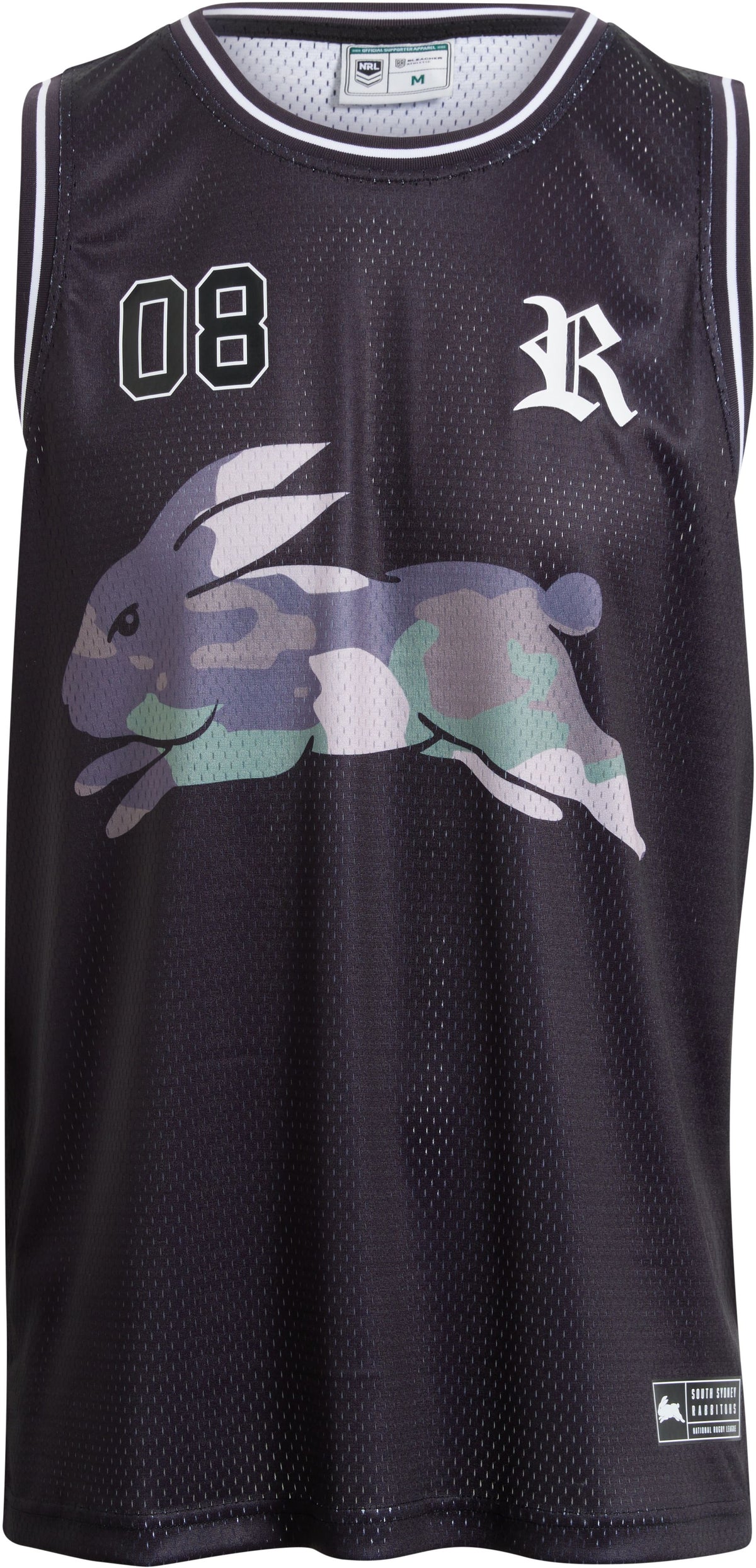 South Sydney Rabbitohs 2027 NRL Mens Camo Basketball Singlet