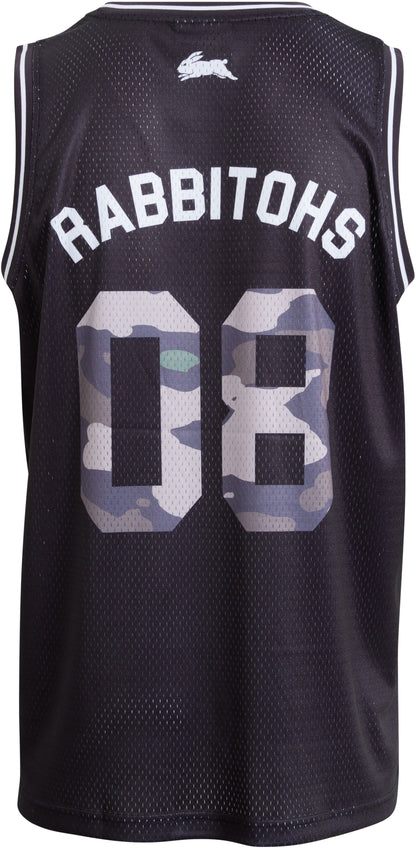South Sydney Rabbitohs 2027 NRL Mens Camo Basketball Singlet