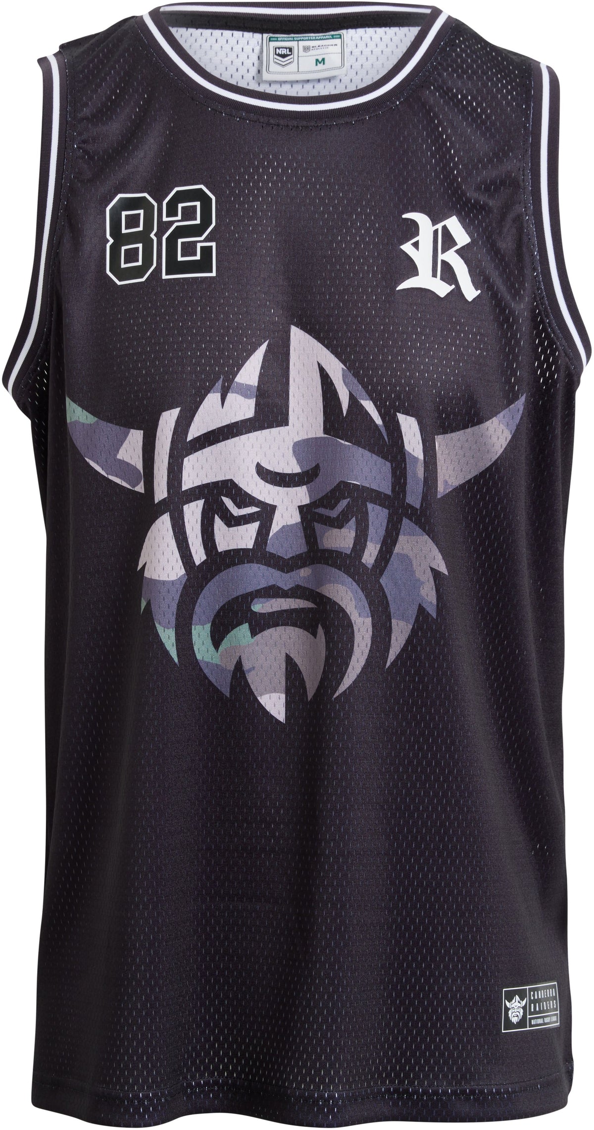 Canberra Raiders 2027 NRL Mens Camo Basketball Singlet