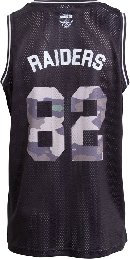 Canberra Raiders 2027 NRL Mens Camo Basketball Singlet