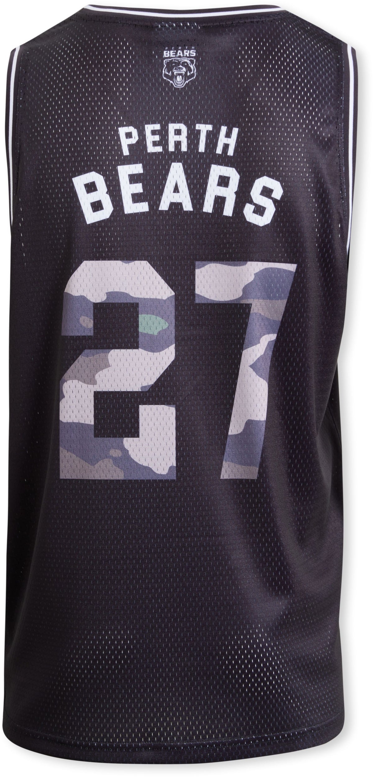 Perth Bears 2027 NRL Mens Black Basketball Singlet