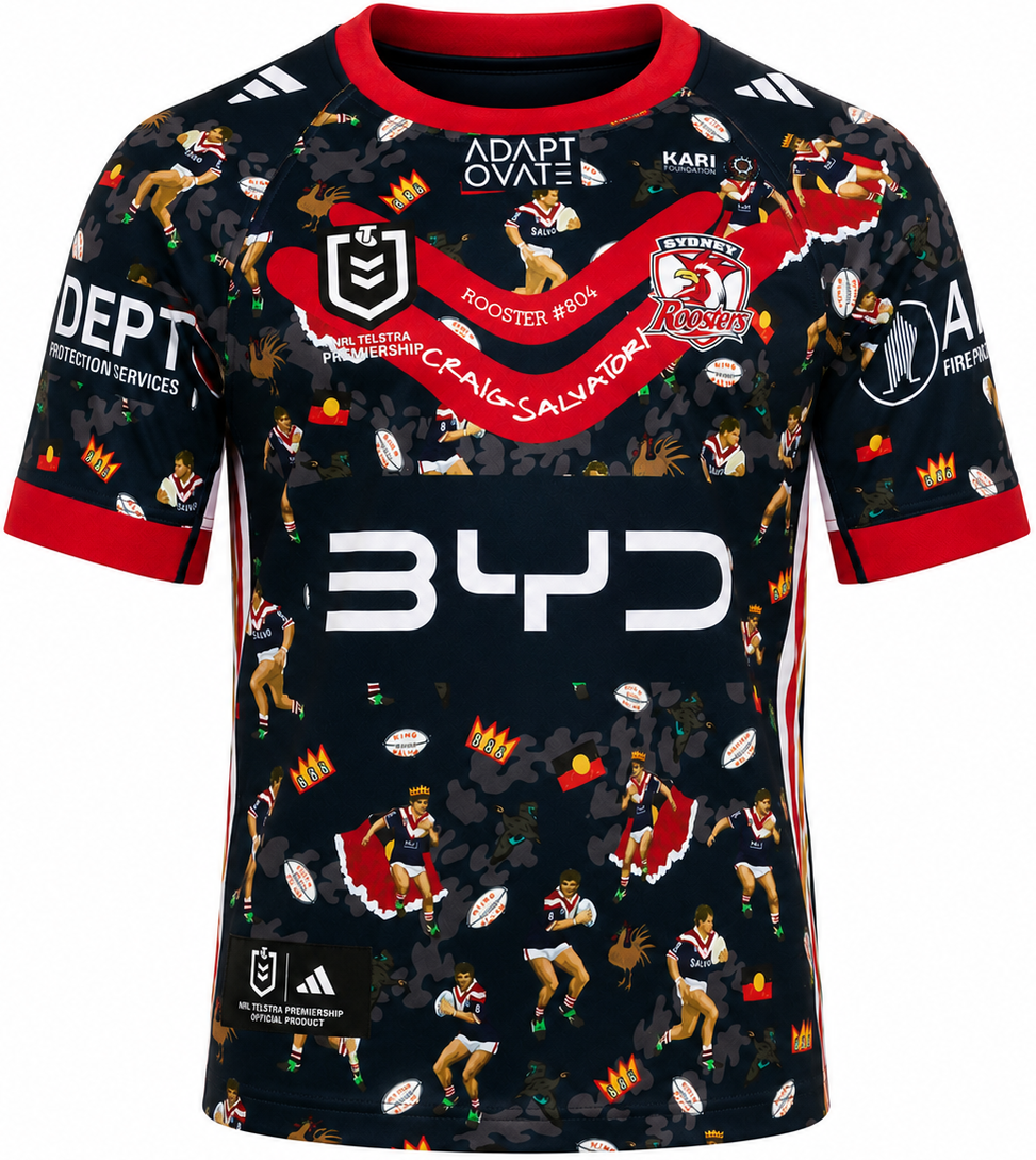 Sydney Roosters 2026 NRL Kids Indigenous Jersey