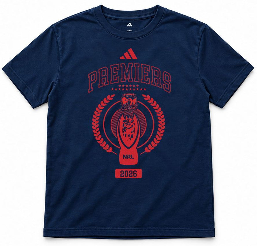 Sydney Roosters 2026 NRL Kids Players Premiers Shirt *PRESALE*
