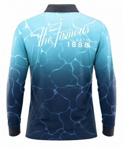 Bundaberg Rum Mens Long Sleeve Fishing Polo Shirt